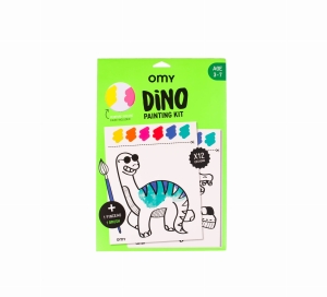 Zestaw do kolorowania z farbami - Dinozaury OMY