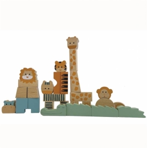 Drewniane klocki konstrukcyjne -Dżungla Egmont Toys