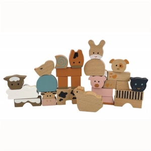 Drewniane klocki konstrukcyjne - Farma Egmont Toys