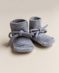 Buciki z wełny merino grey melange HVID