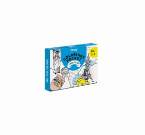 Kieszonkowa kolorowanka z kredkami - ATLAS OMY